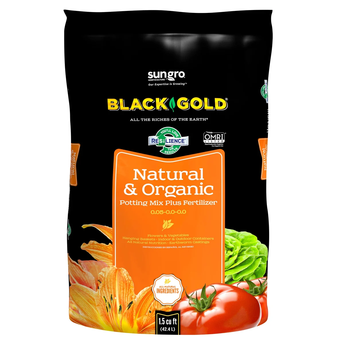 Sun Gro Horticulture Black Gold Natural & Organic Potting Soil - Image 3