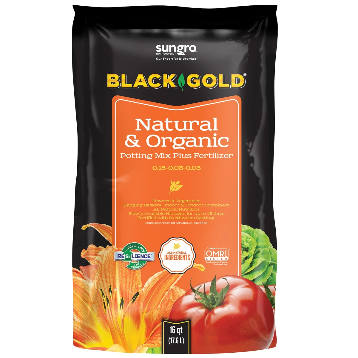 Sun Gro Horticulture Black Gold Natural & Organic Potting Soil - Image 4