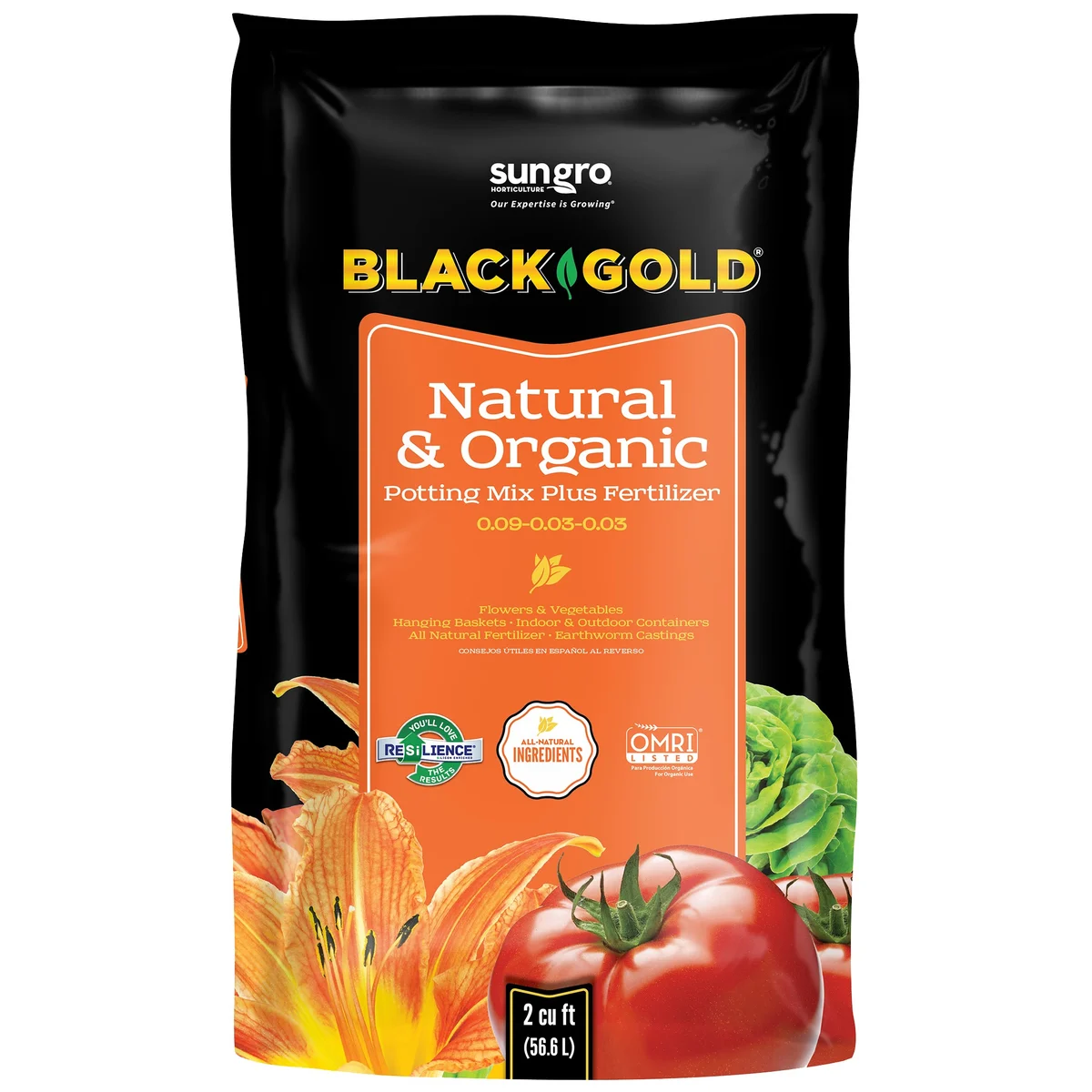 Sun Gro Horticulture Black Gold Natural & Organic Potting Soil - Image 2