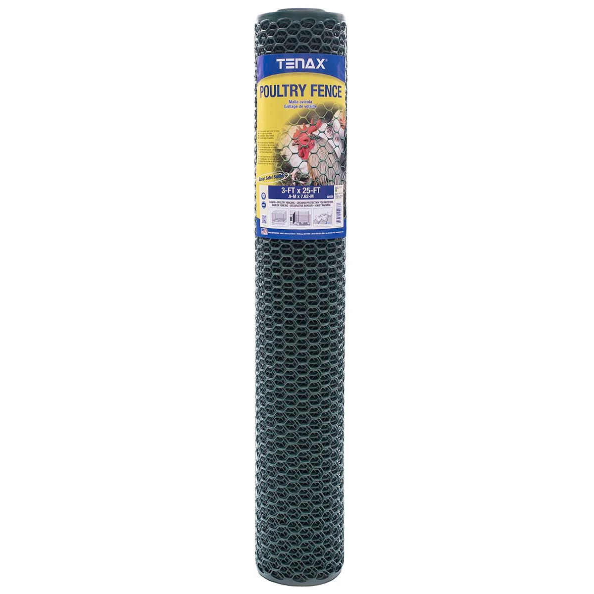 Tenax x25' Poultry Fence Green - Image 2