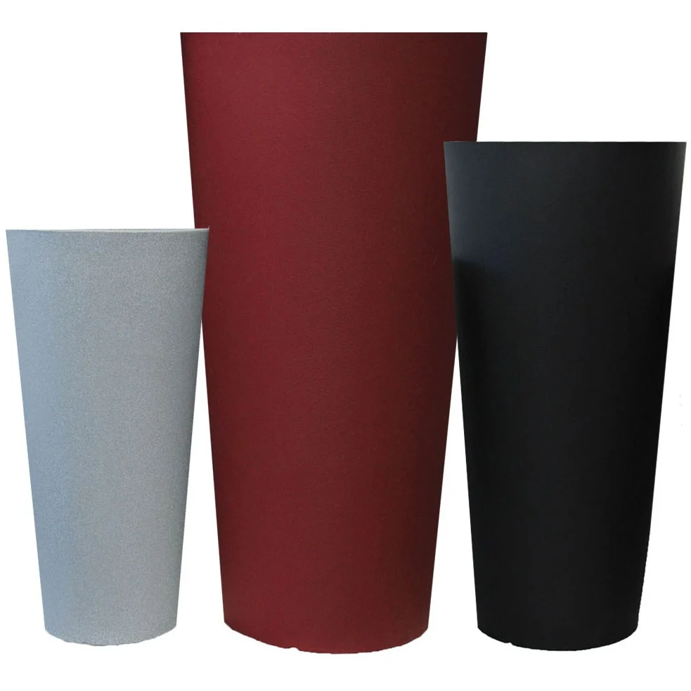 Tusco Cosmo Tall Round Planter Black - Image 2