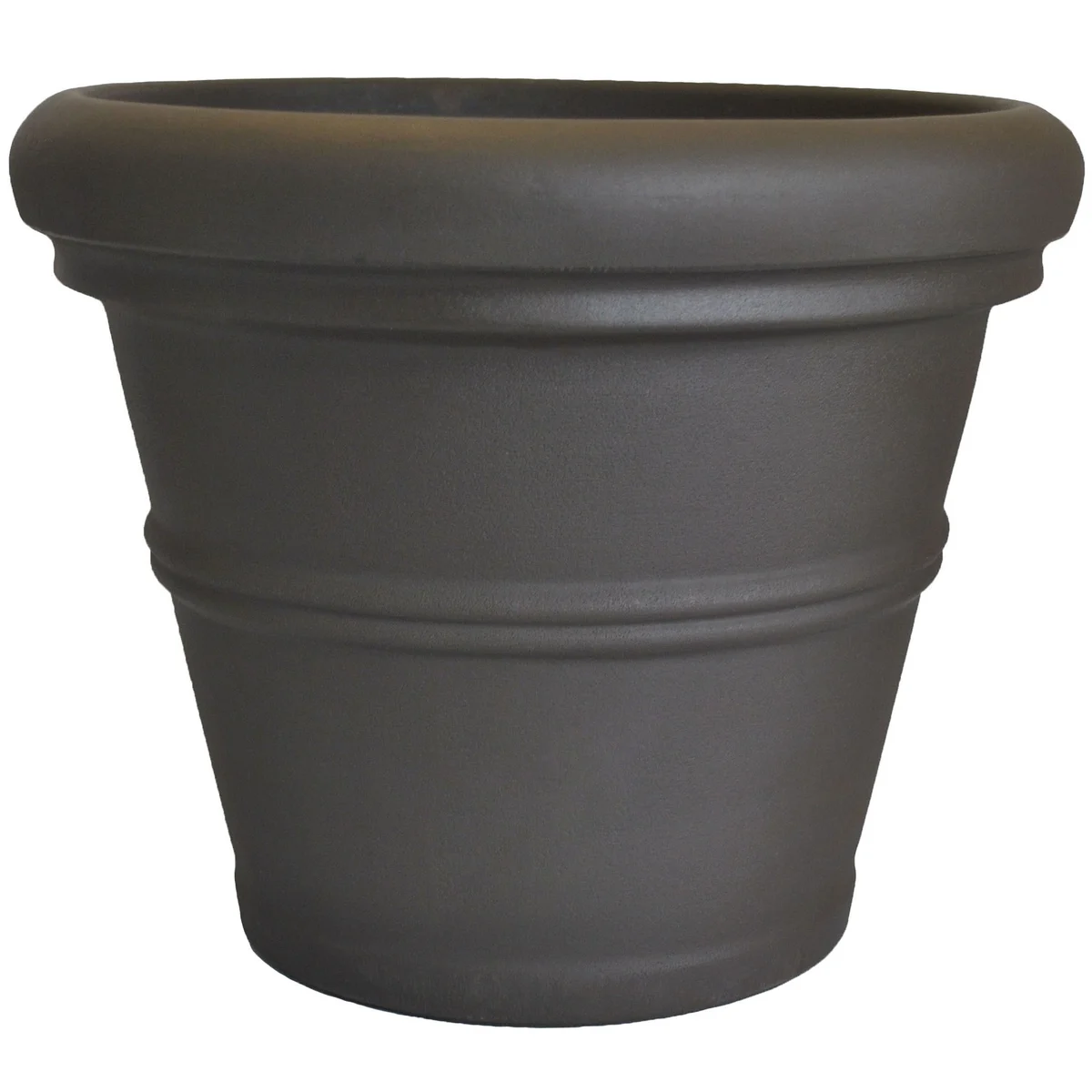 Tusco Rolled Rim Planter Espresso - Image 2