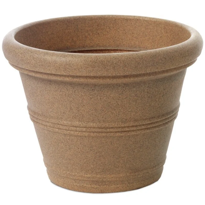 Tusco Rolled Rim Planter Sandstone - Image 3
