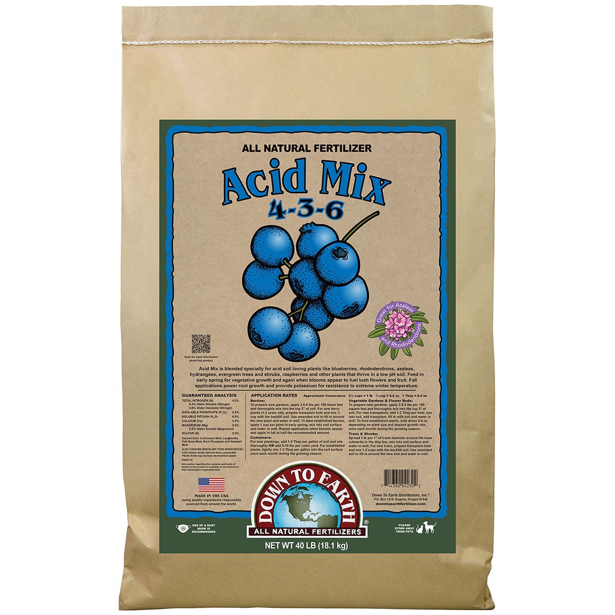 Down To Earth 40# Acid Mix 4-3-6