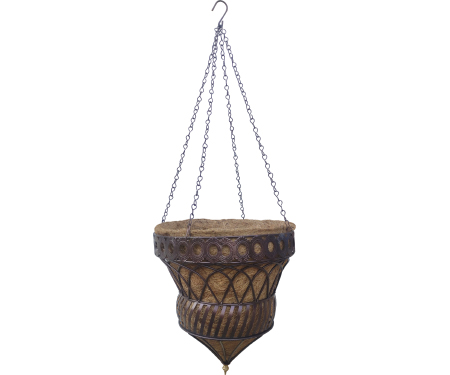 Austram 14" Queen Anne Parasol Hanging Planter Bronze