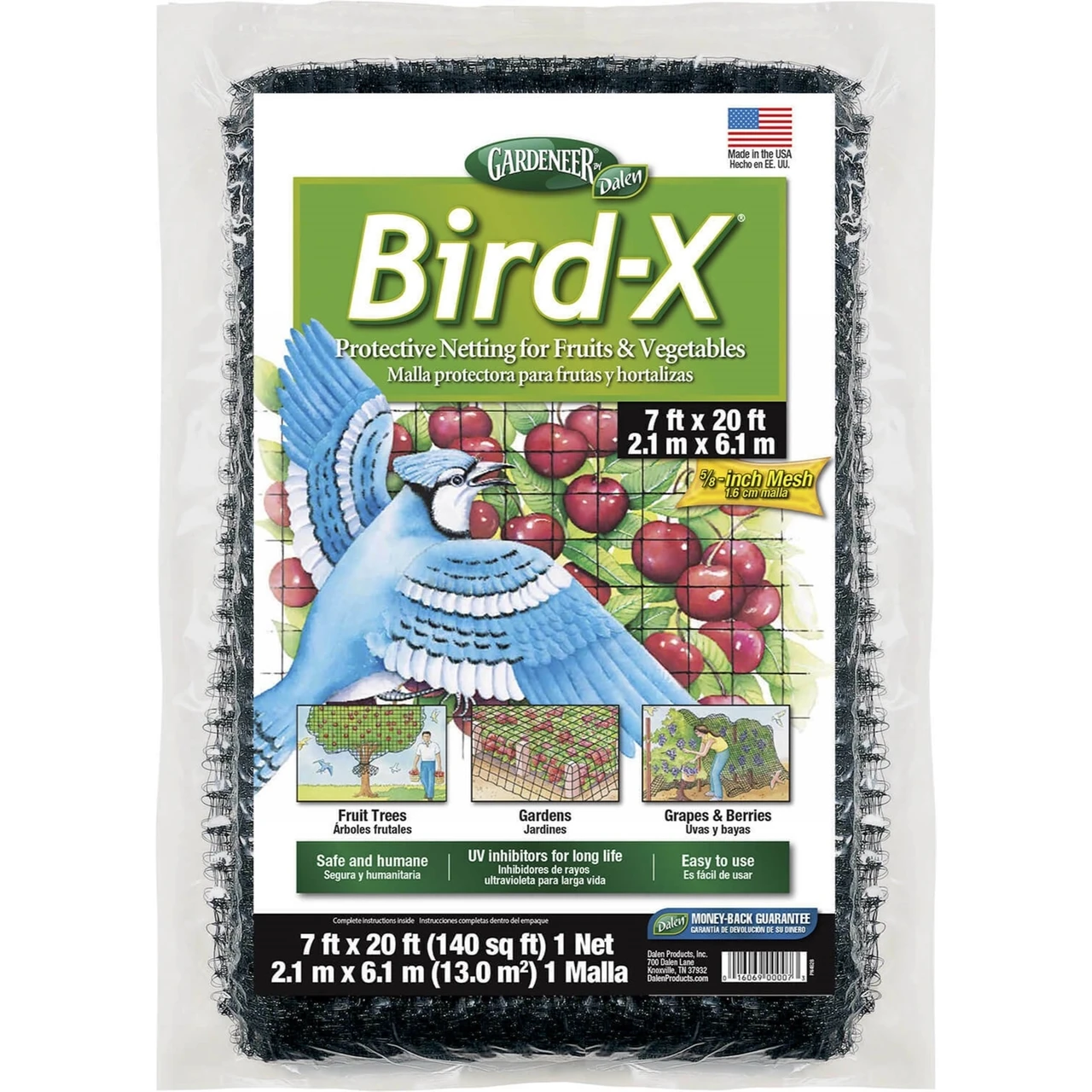 Dalen Gardeneer 7'x20' Bird-X Net 5/8" Mesh