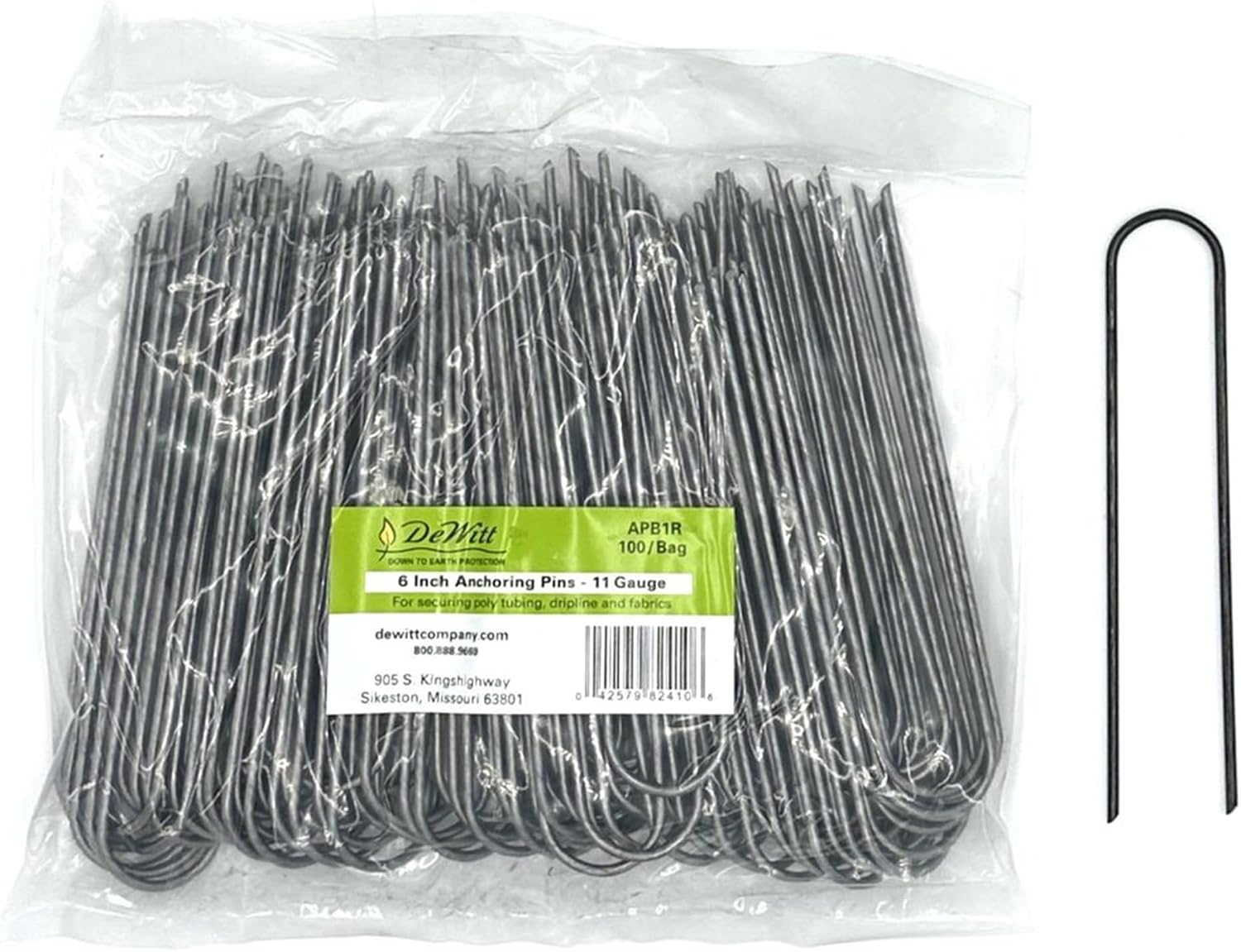 Dewitt 100pk 6"x1"x6" 11Ga Anchor Pin