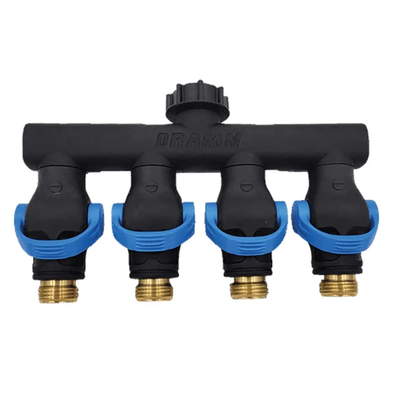 Dramm 4-Way High Flow Thumb Control Shut Off Valve