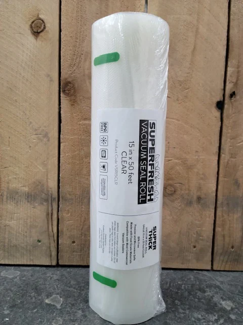 Super Fresh 15" x 50' 4.5mil Vacuum Seal Roll Clear — Single Unit
