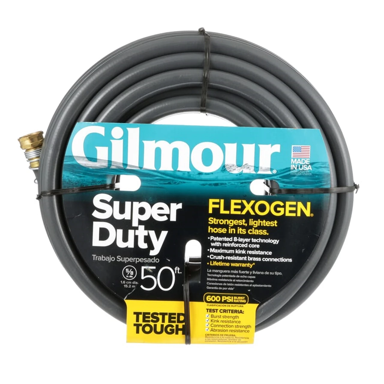 Gilmour Flexogen S Duty 5/8" X 50' Gray Hose