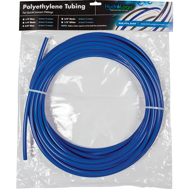 Hydro-Logic 50ft Roll Poly Tubing 3/8in Blue — Single Unit