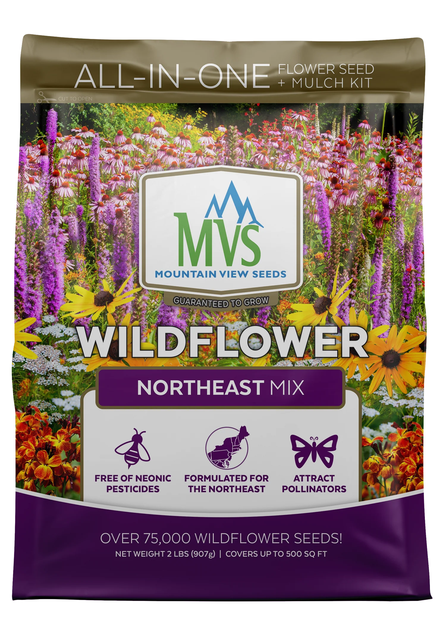 MVS 2# Wildflower Northeast Mix Seed with Mulch Kit