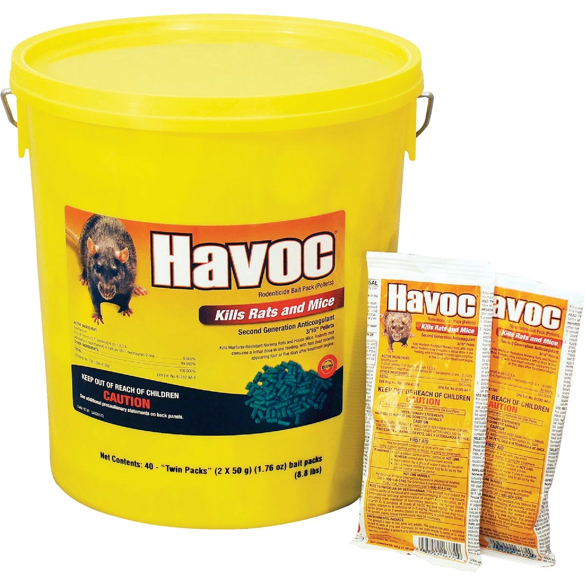 Havoc Rodenticide Place Packs 80x50g brodifacoum