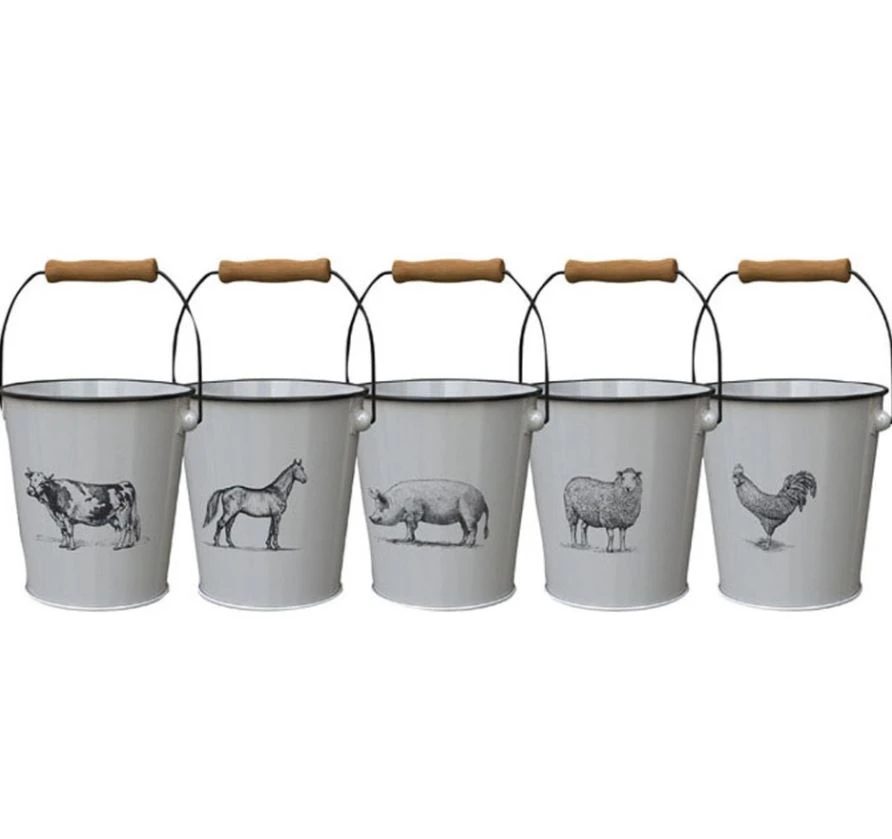 Panacea 7.5" Milkhouse Farm Animal Bucket Planter