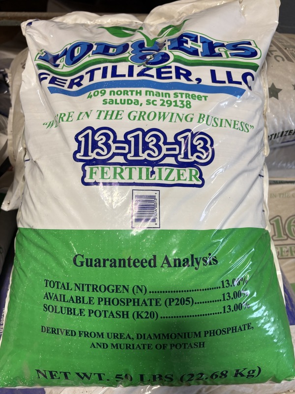Rodgers 50# 13-13-13 Fertilizer — Single Unit