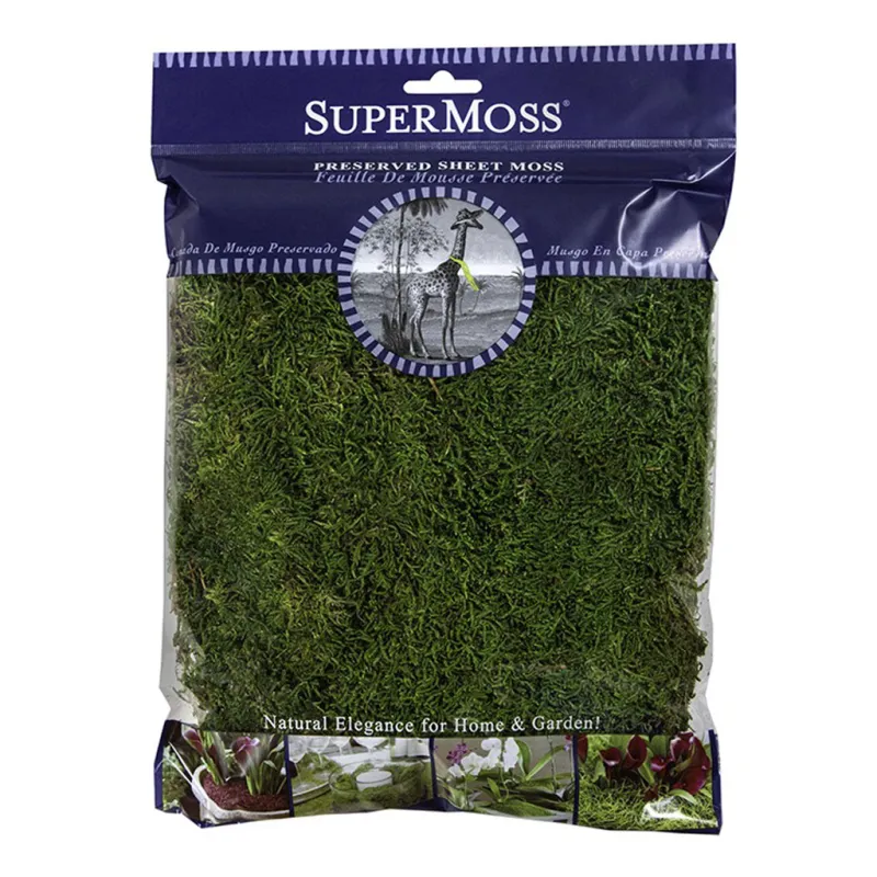 SuperMoss 120cu Bag Preserved Sheet Moss Fresh Green
