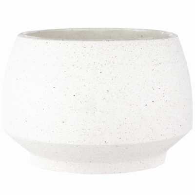 SSI 6" Stoneware Tapered Pot White