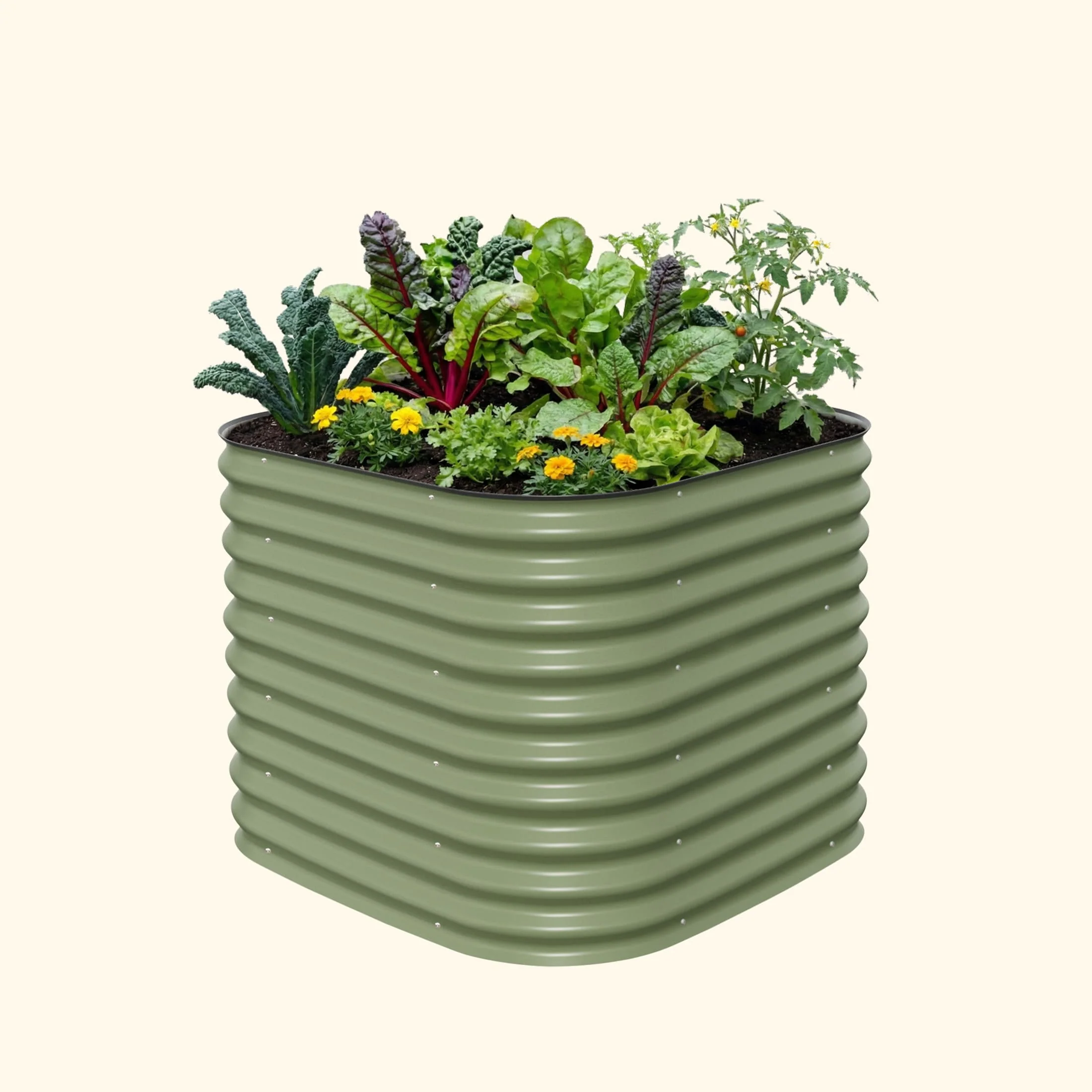 Vego Garden 32" 4 in 1 Modular Metal Raised Bed Olive Green