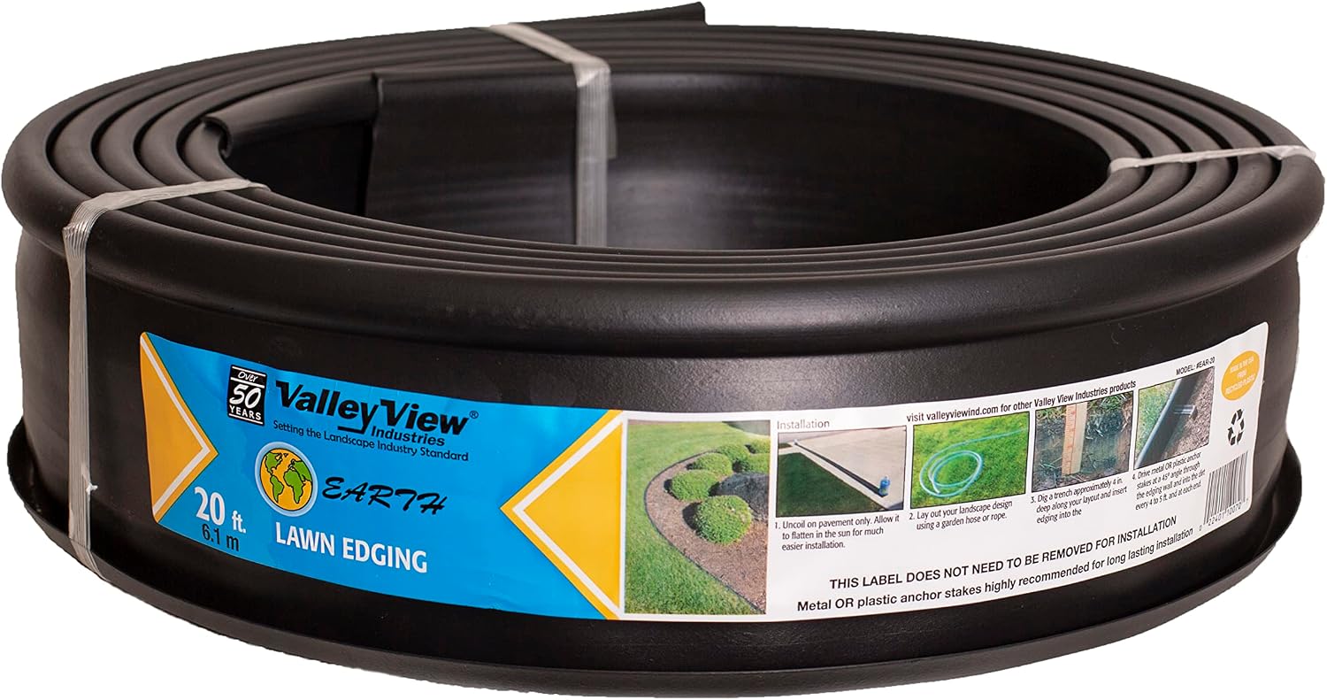 Valley View 20' Earth Lawn Edging Coiled — Single Unit