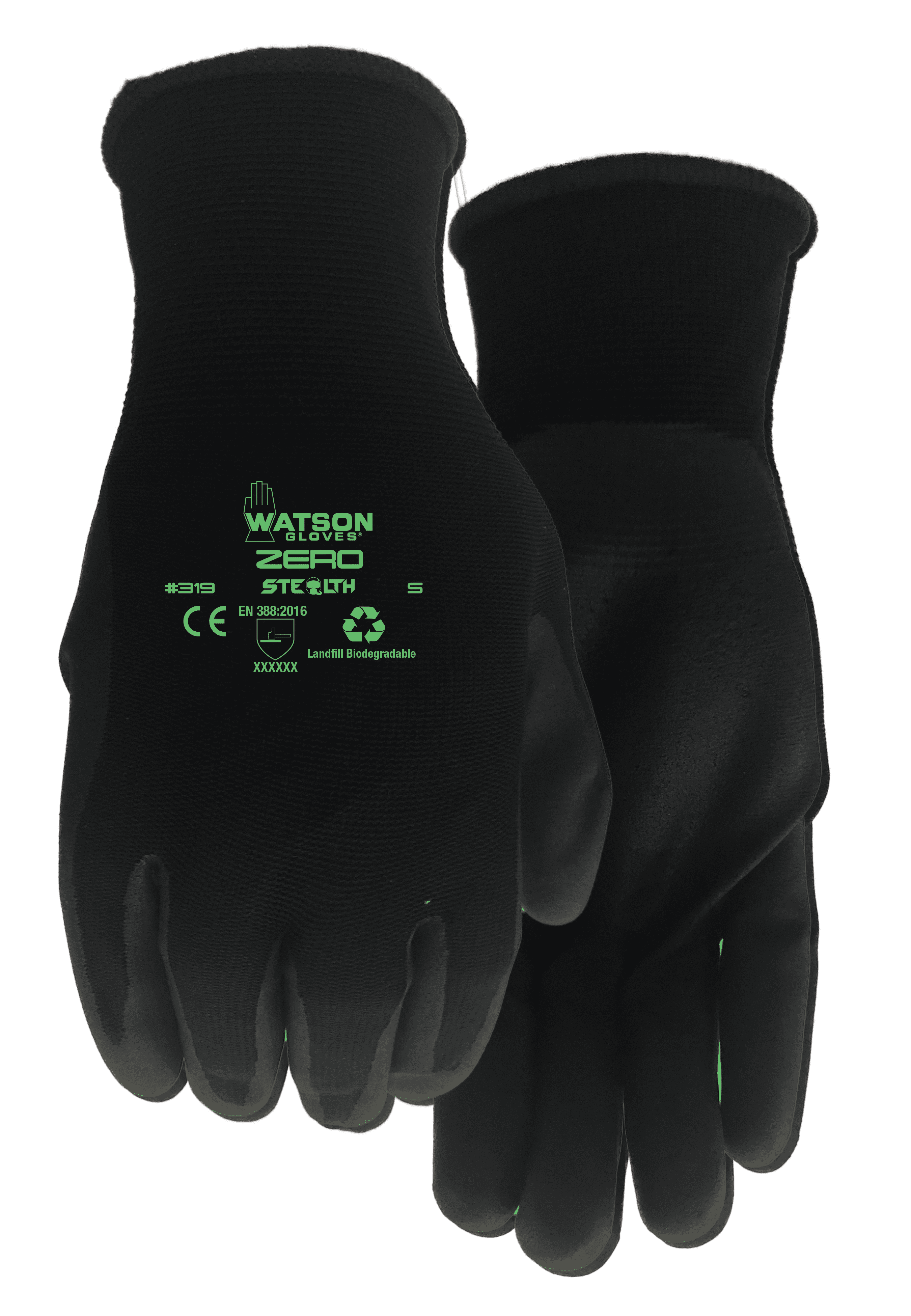 Watson Gloves Stealth Zero Large Zerowaste Nylon Knit